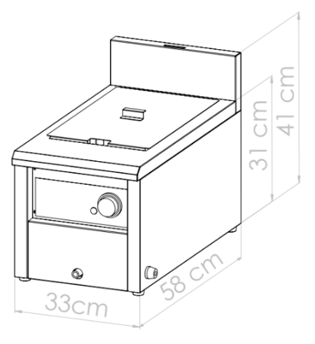 Freidora Eléctrica de 15 litros – 6 KW (alta recuperación) 380v - Imagen 3