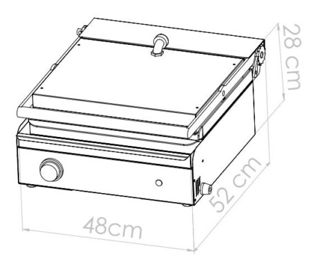 Grill Plancha Electrica Doble Contacto Para Hamburguesas 30x40 cm - Imagen 4