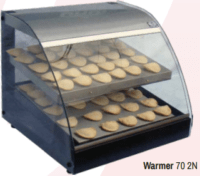 Mantenedor Exhibidor Warmers de 2 Niveles Curvo 70 Cm