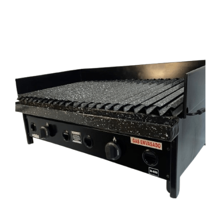Parrilla A Gas 80 X 45 Enlozada Con Faldon - Imagen 3