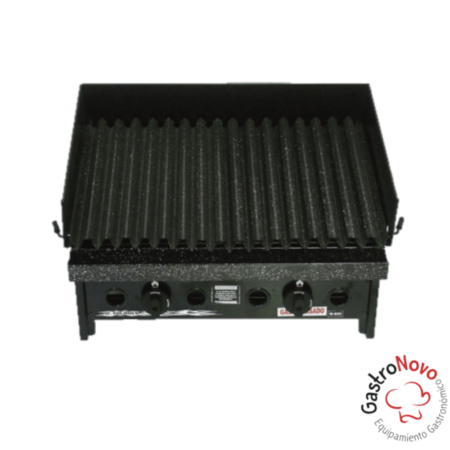 Parrilla A Gas 60 X 45 Enlozada Con Faldon - Imagen 2