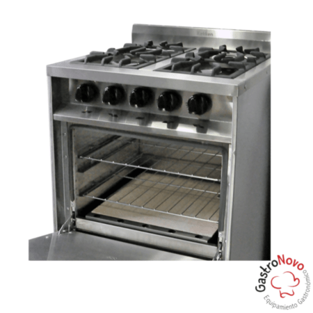 Cocina Industrial Kokken 60x62 cm Con Puerta Ciega Y Parrilla - Imagen 2