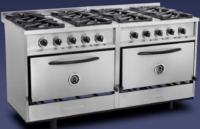 Cocina Ind. 8 Hornallas con Dos Hornos DePaolo