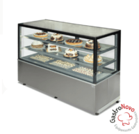 Exhibidora Cubo Vidrio Acero Inoxidable Panadera Tortera Heladera Refrigerada. 1,2mts 3 Niveles