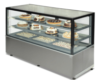 Exhibidora 1800cm Tartas Confitera Panadera Vidrio – Acero Inox. – SIN FRIO KUBO
