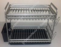 ESCURRIDOR DE PLATOS DOBLE PISO ALUMINIO