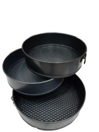 Set De 3 Moldes Para Tortas y Bizcochuelos Antiadherente Desmontble Teflonada