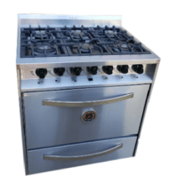 Cocina Industrial Kokken 76cm 6 Hornallas Puerta Ciega