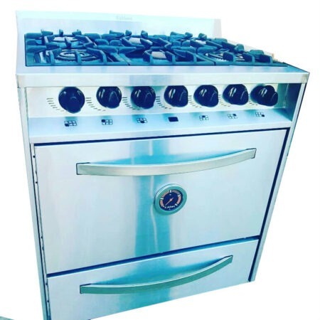Cocina Industrial Kokken 76cm 6 Hornallas Puerta Ciega - Imagen 3