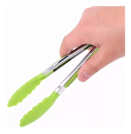 Pinza Acero Inoxidable con Mango de Silicona - 26.5CM