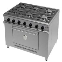 Cocina Industrial 1045 Acero Inox A Gas 6 Hornallas