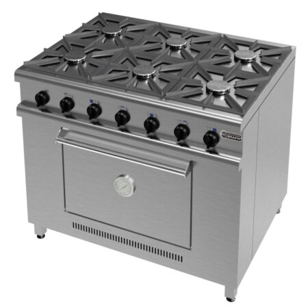Cocina Industrial 1045 Acero Inox A Gas 6 Hornallas