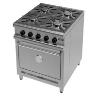 COCINA INDUSTRIAL PULIDO MATE 700 4 H ACERO INOX 304
