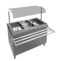 Salad Bar Autoservicio 4 Bandejas Gn 1:1 U 8 Band. Gn 1:2
