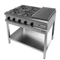 Anafe 4h Y Plancha Esmerilado Acero Inoxidable 430 Con Base