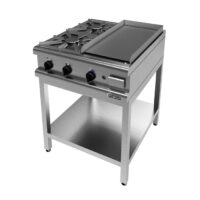 Anafe 2 H Y Plancha Esmerilado Acero Inoxidable 430 Con Base