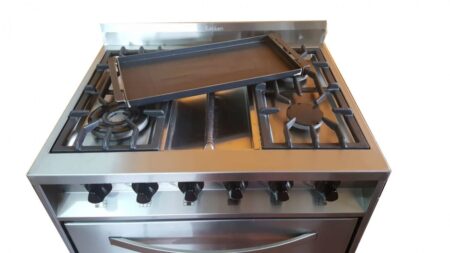 Cocina Industrial Kokken 76×62 cm 4 Hornallas y 1 Plancha 4mm - Imagen 3