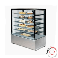 Exhibidora Cubo Vidrio Acero Inoxidable Panadera Tortera Heladera Refrigerada. 1,2mts 6 Niveles