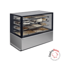 Exhibidora Cubo Vidrio Acero Inoxidable Panadera Tortera Heladera Refrigerada. 1,8mts 4 Niveles