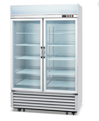 Freezer Vertical 2 Puertas Vidrio Italy 980 Lts Frio Forzado 1240x745x2040