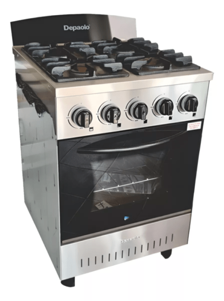 Cocina 4 Hornallas Reja Fundicion Puerta Visor DePaolo - Imagen 2