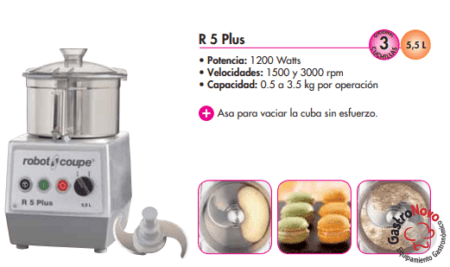 Cutter Industrial R5 Plus – Robot Coupe - Imagen 2