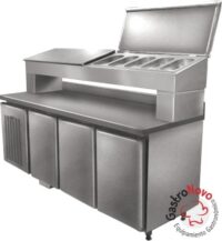 Heladera Mostrador Bajo Mesada 2000 Cheff Con Topinera
