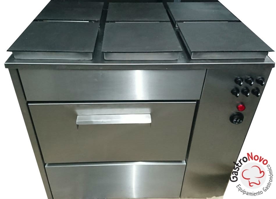 COCINA 6 FUEGOS CON HORNO ELÉCTRICO 1/1 - 21607100 - Cocinas profesionales