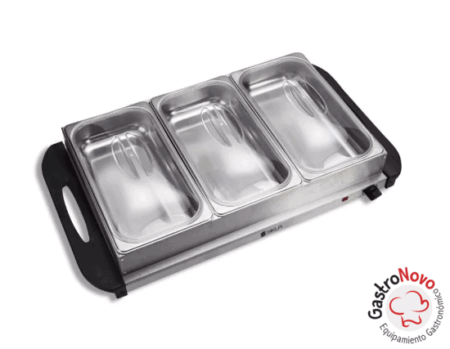 Buffetera Mantenedor Comidas Calientes Chafing 3 Bandejas - BW300-3