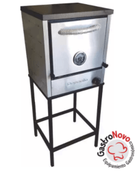 Horno Pizzero Rotisero 3 Moldes Acero Inox. Con Base Depaolo