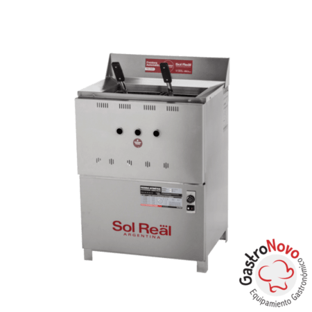Freidora Automatica A Gas 33 Lts Full Inox 245a Sol Real