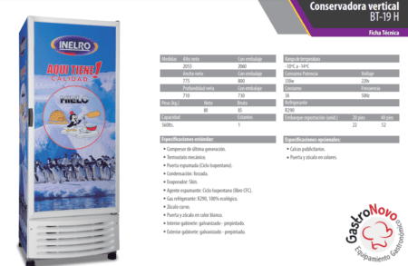 Freezer Vertical Inelro Bt 19 Ice Para Bolsas De Hielo -14°c - Imagen 2