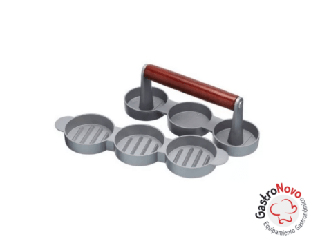 Molde Prensa Mini Hamburguesa Triple Aluminio Profesional - Imagen 2