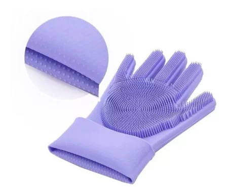 Guantes Premium Silicona Lava Plato Detergente Cocina Baño - Imagen 2