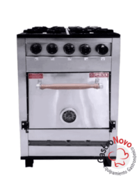 Cocina industrial Pevi 4H 55cm acero inoxidable puerta ciega