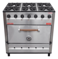 Cocina Industrial Pevi 6h 85cm Acero Inoxidable Puerta Ciega