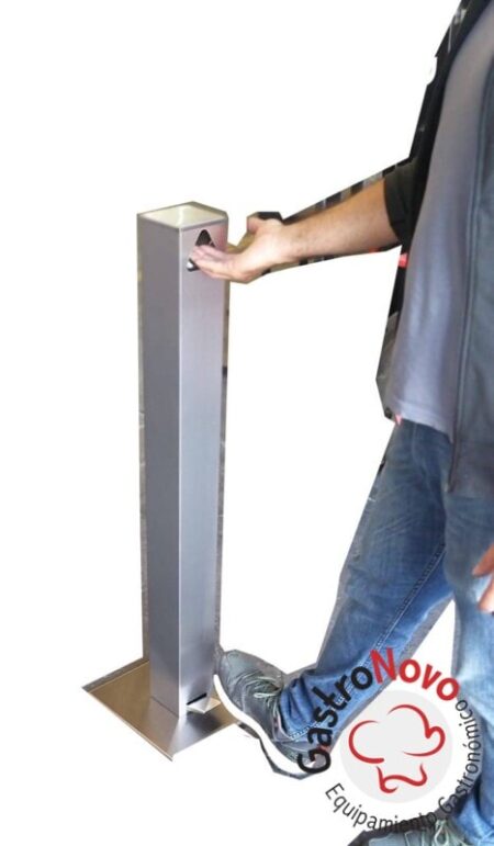 Dispenser De Alcohol en Gel a Pedal Acero Inoxidable - Imagen 2