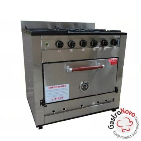 Cocina Pevi de 4 Hornallas con Plancha Bifera Con Horno Pizzero 85cm - Imagen 3