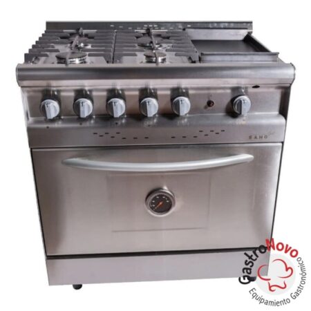 Cocina Saho Jitaku 4 Hornallas con Plancha Puerta Ciega 820