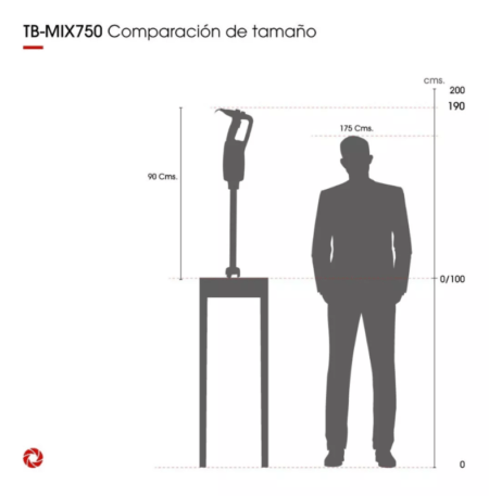 Mixer De Alimentos Turboblender Tb Mix750 - Imagen 2