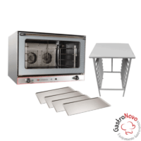 Horno Convector 4 Bandejas Eléctrico de 60x40 Con Base Porta Bandejas