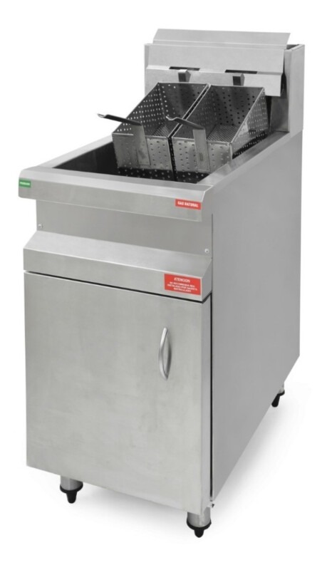 Freidora Automatica A Gas 35 Lts Acero Inox Zona Fria Yac