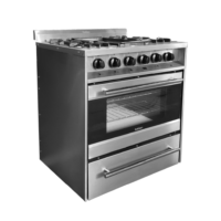 Cocina Industrial 4 Hornallas Y Plancha 76cm Visor Kokken