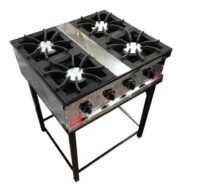 Anafe Industrial De Cuatro Hornallas 70cm Acero Inoxidable