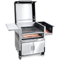Parrilla con Tapa a Leña De Acero Inoxidable 60cm Corbelli