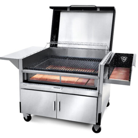 Parrilla Araucaria con Tapa a Leña De Acero Inoxidable 90cm Corbelli