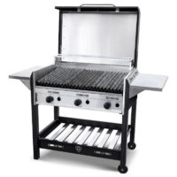 Parrilla Maitén con Tapa a Gas De Acero Inoxidable 90cm Corbelli