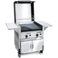 Parrilla Sauce con Tapa a Gas De Acero Inoxidable 60cm Corbelli