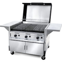 Parrilla Sauce con Tapa a Gas De Acero Inoxidable 90cm Corbelli