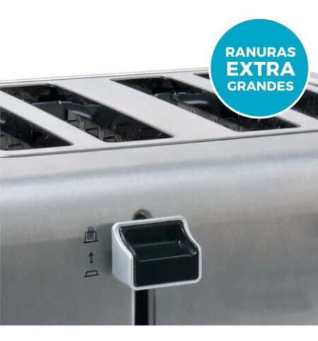 Tostadora Peabody Acero Inox para 4 Panes - Imagen 2